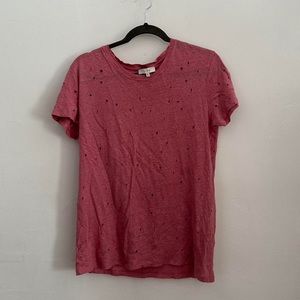 Iro paris pink scoop neck short sleeve t shirt